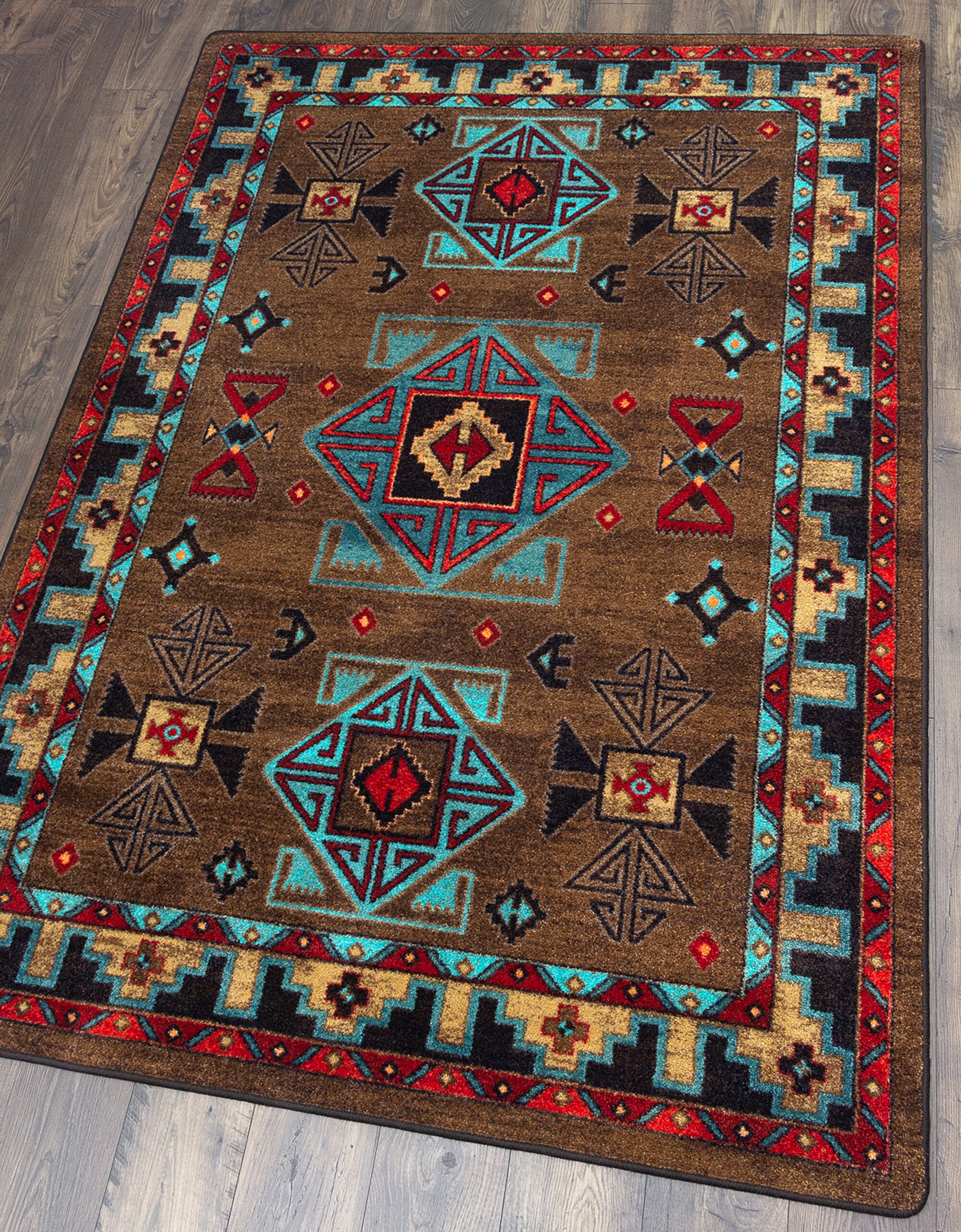 Brown Southwestern Rug Brown Southwest Rug Brown Etsy