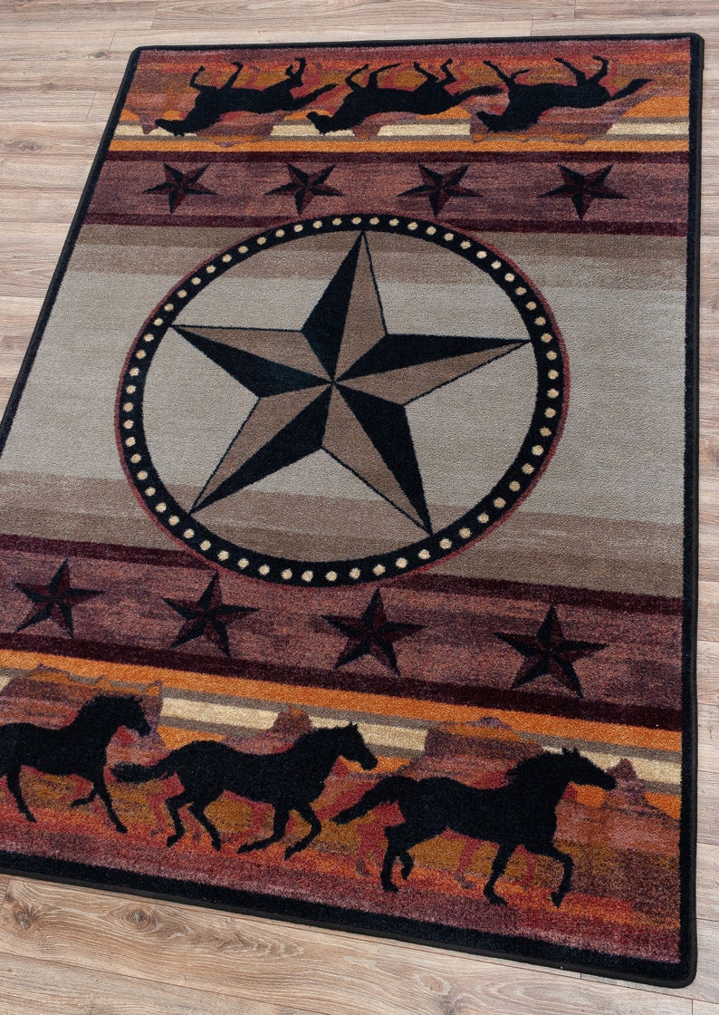 Western Rug Horse Rug Cowboy Rug Southwestern Rug Western Etsy