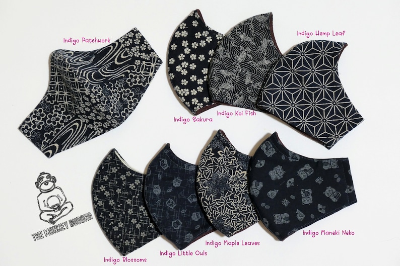 Japanese Face Mask Japanese Mask Cotton Face Mask Filter Etsy