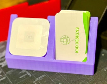Square Reader Stand with Business Card Holder - Compact Vendor Display
