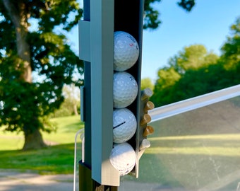 Golf Cart Ball & Tee Holder: Twist Lock, Faux Velvet Lining