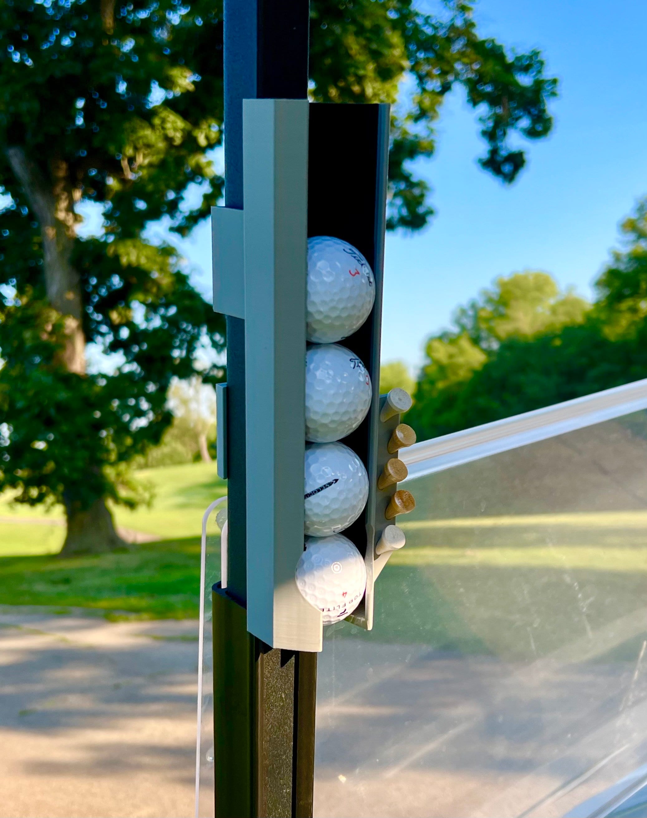 Golf Cart Ball & Tee Holder: Twist Lock, Faux Velvet Lining - Etsy