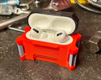 Milwaukee Packout-Inspired AirPod and AirPod Pro Case with Stainless Steel Keychain