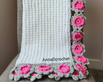 Crochet baby blanket pattern, english