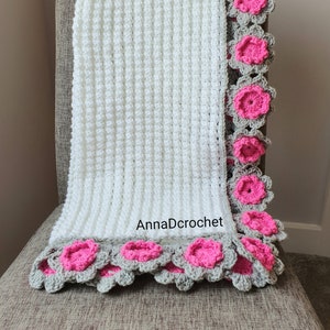 Crochet baby blanket pattern, english
