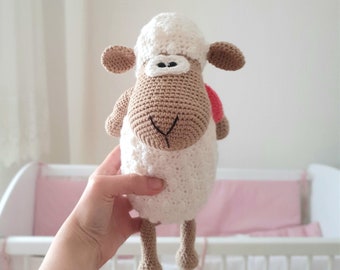 Crochet sheep amigurumi pattern. Crochet lamb