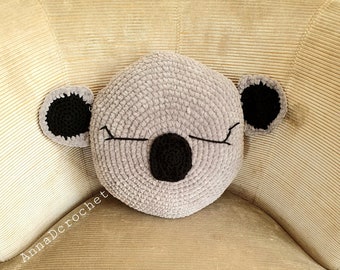 Crochet koala pillow pdf pattern, ENG