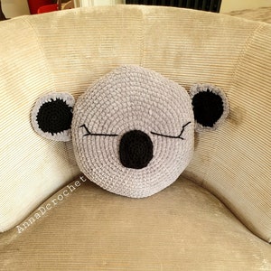 Crochet koala pillow pdf pattern, ENG