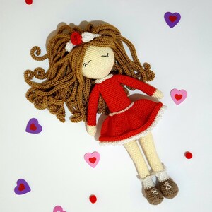 Crochet doll pdf pattern. Amigurumi tutorial