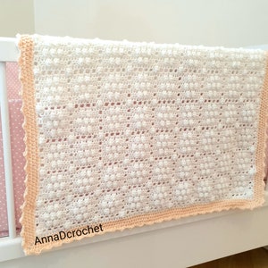 Crochet baby blanket pattern,  3 sizes