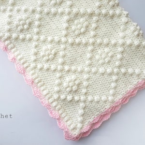 Crochet baby blanket pattern, English