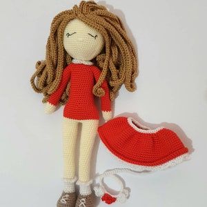 Crochet doll pdf pattern. Amigurumi tutorial imagen 2