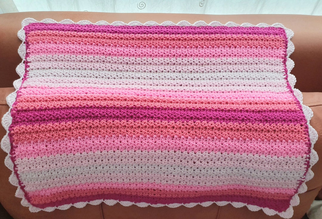 Crochet Baby Blanket Pattern Pink Etsy
