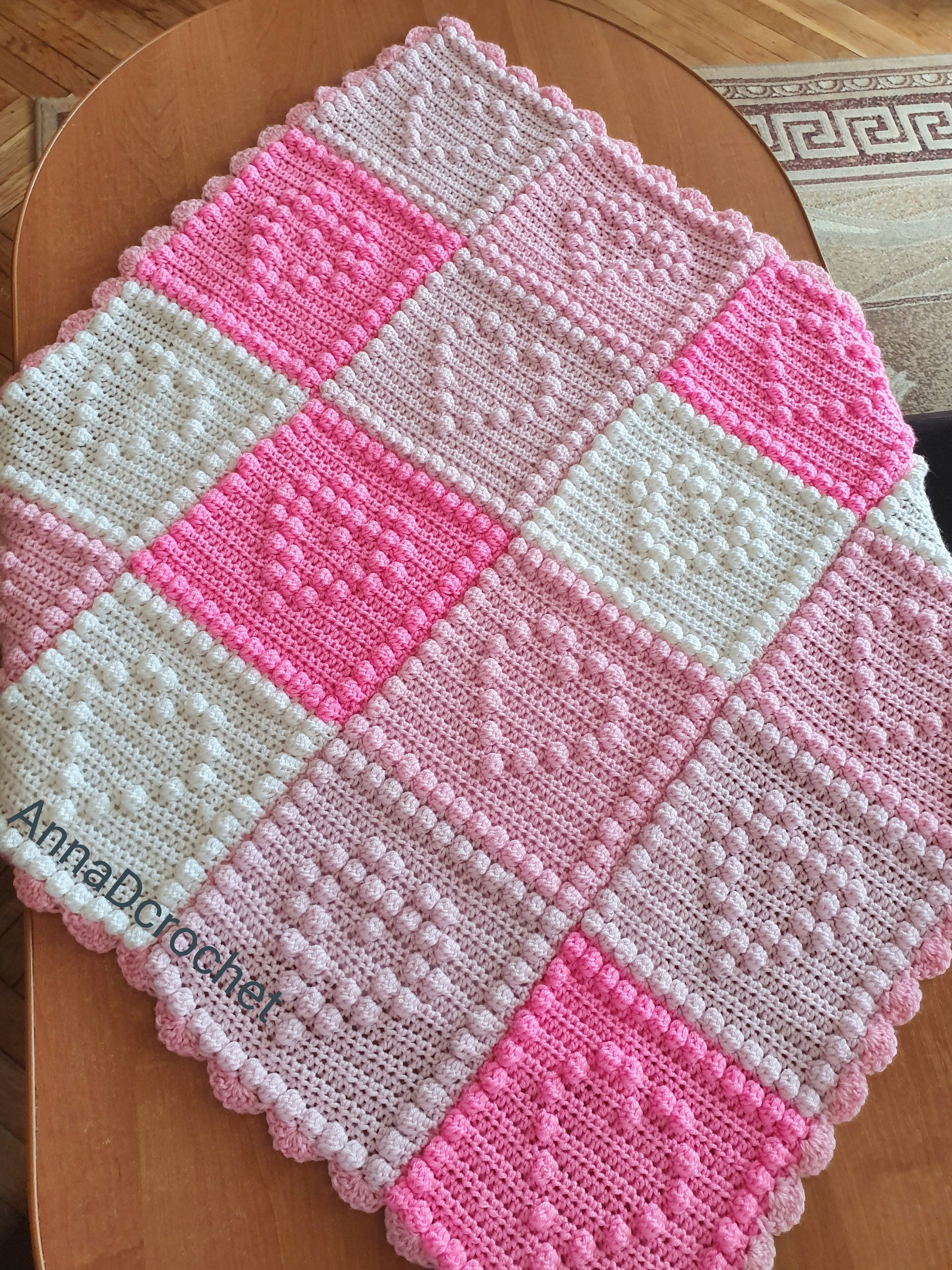 Crochet Baby Blanket Pattern Heart Baby Girl Afghan Pdf Etsy
