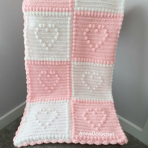 Crochet baby blanket pattern, English pdf