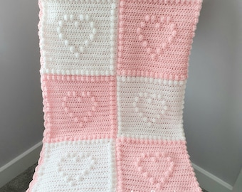 Crochet baby blanket pattern, English pdf