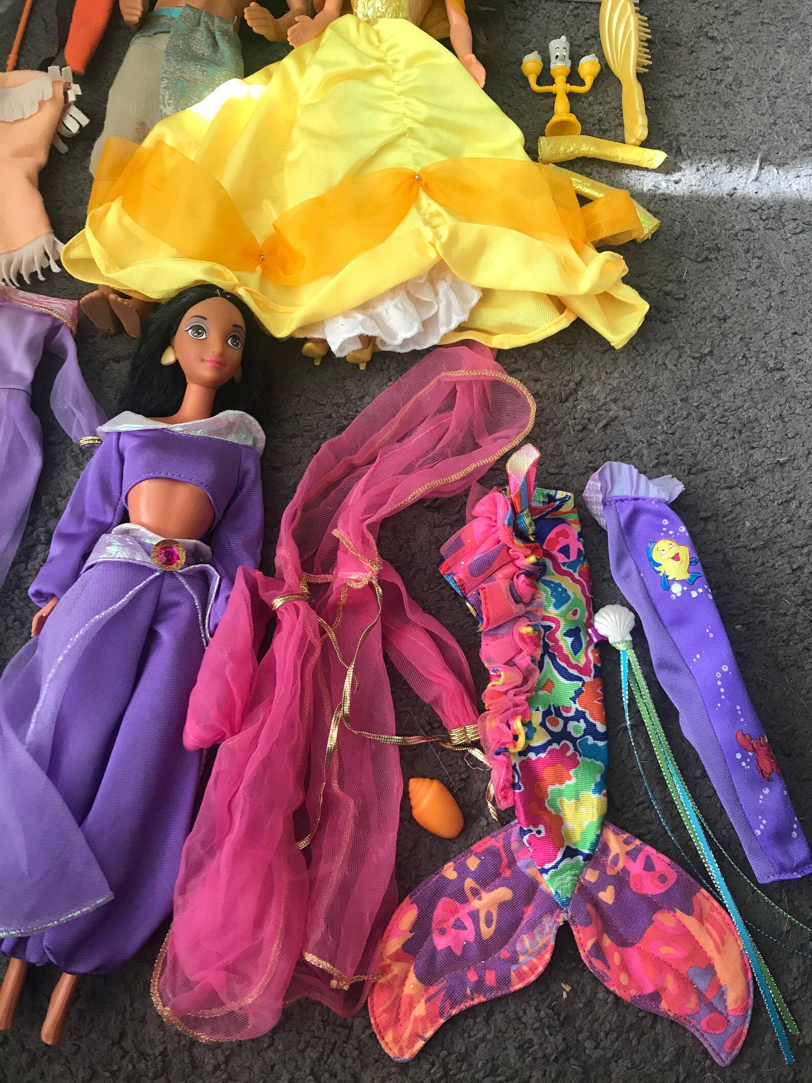 Vintage Disney Princess Dolls Lot Accessories Clothes Etsy