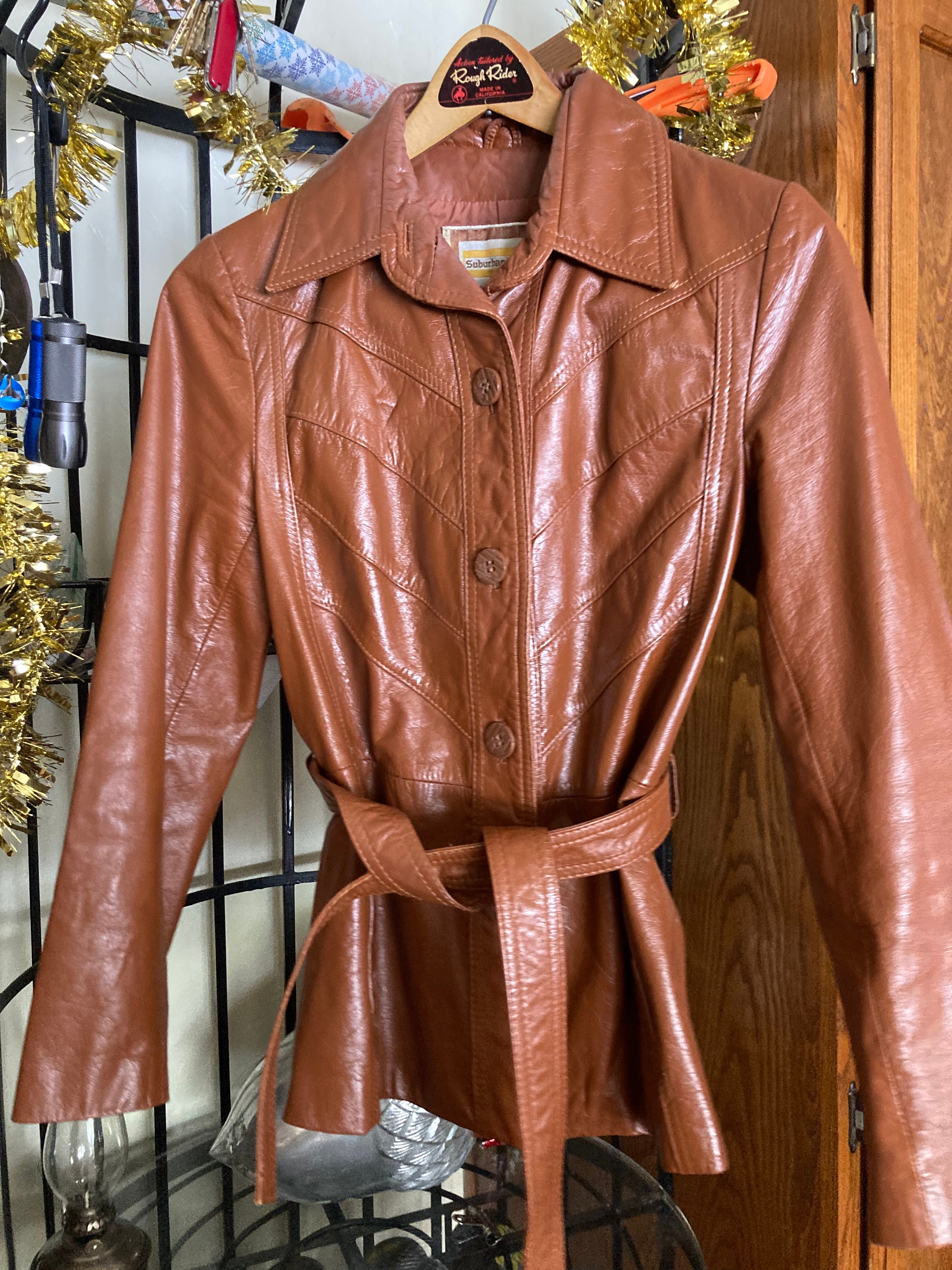 7*4様 Vintage Leather Jacket Sub urban TO 80s Brown Vintage Leather Jacket Women Sergio Donna Rocker