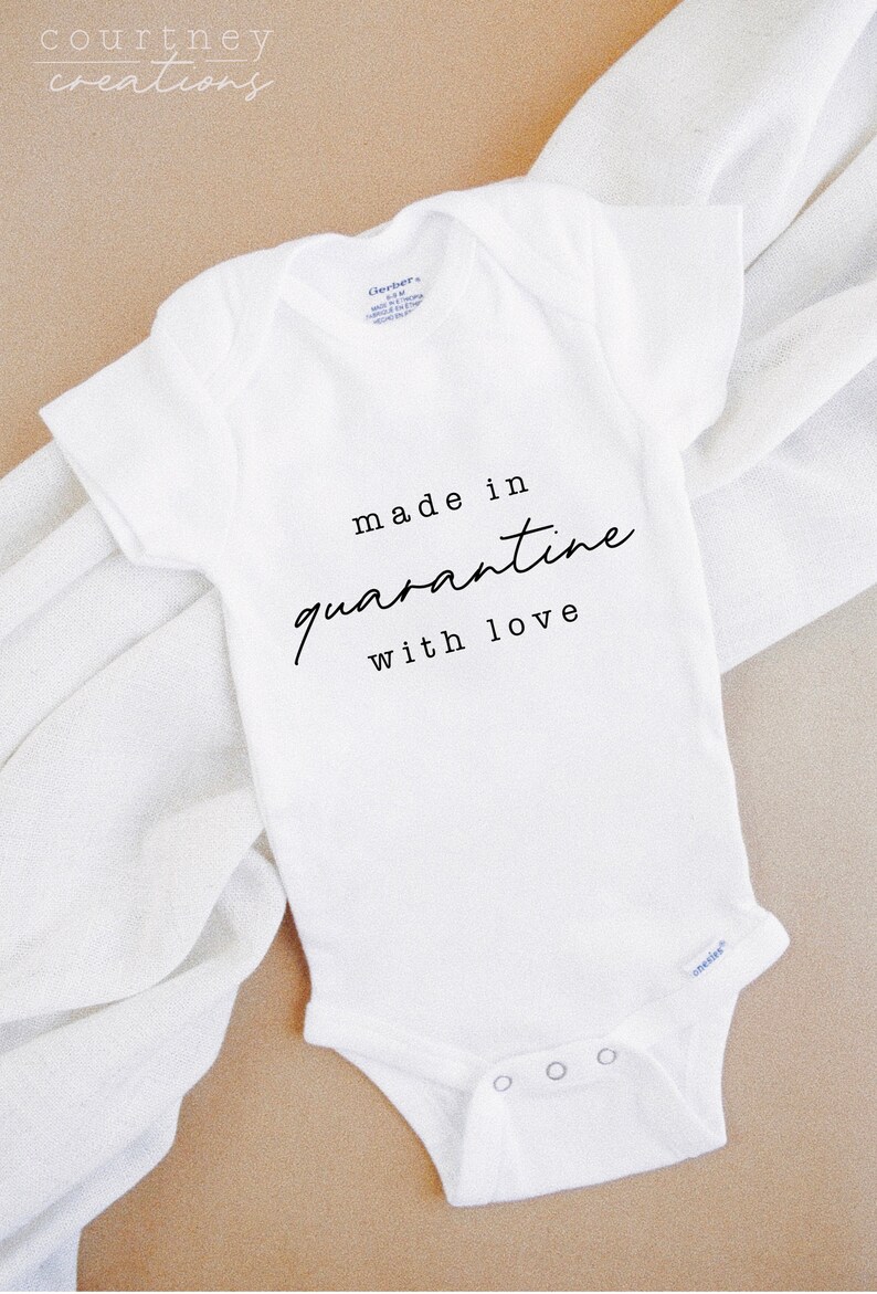 Pregnancy Announcement Made In Quarantine With Love Baby Bodysuit COVID Baby Infant Bodysuit