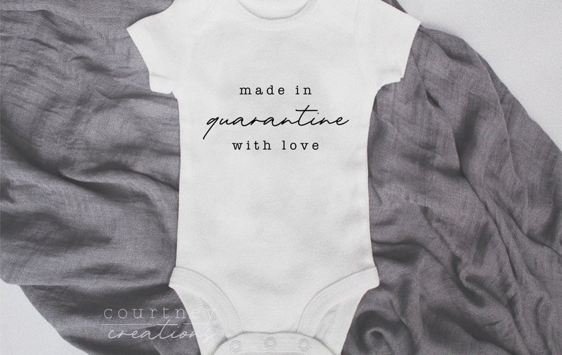 Pregnancy Announcement Made In Quarantine With Love Baby Bodysuit COVID Baby Infant Bodysuit