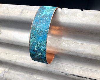 Copper Cuff Bracelet - Recycled Jewelry  - Handmade copper Jewelry - Patina jewelry - Riveted Jewelry - offset cuff - recycled bracelet