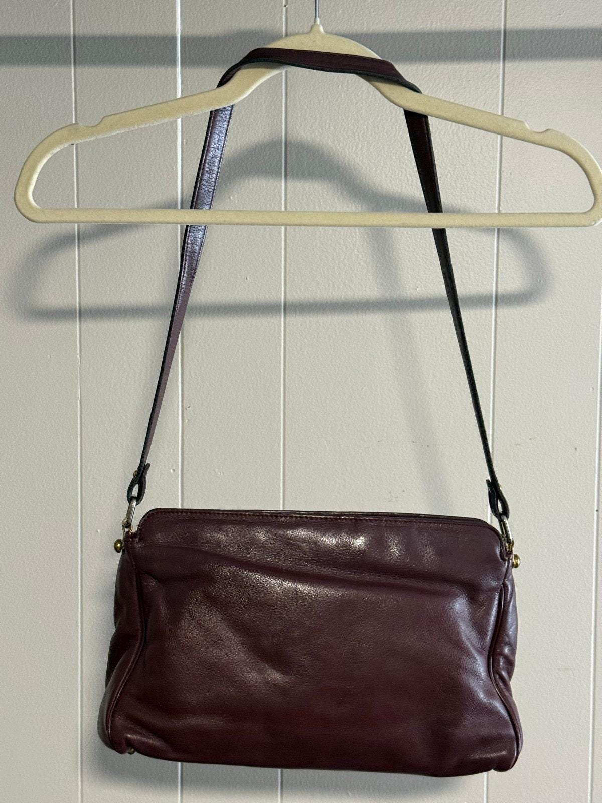 Sac à Main Vintage ETIENNE AIGNER En Cuir Authentique Marron - Modèle XL - Porté épaule