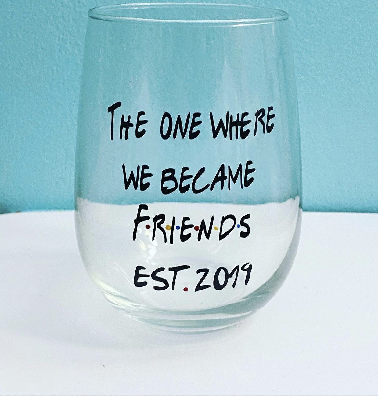 Friends Stemless Wine glass / Friends/Wine glasses Etsy