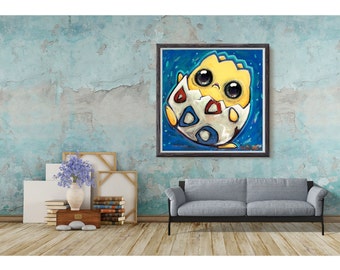Togepi - By Kaitlin Flury - Reproduction Fine Art Print