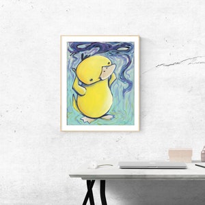 Psyduck - by Kaitlin Flury - Reproduction Fine Art Print