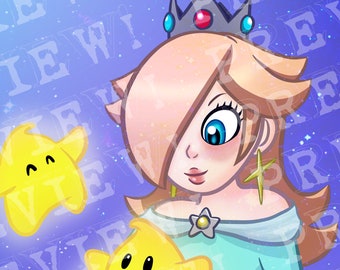 ¡Disponibilidad limitada! Impresión de Rosalina y Baby Luma (Super Mario Galaxy)