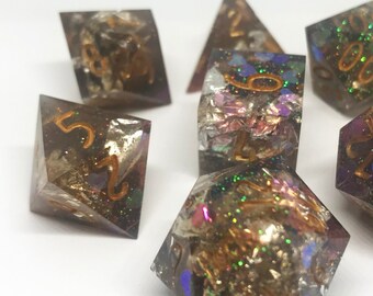 Heart of a Machine - Tasteful Heck Polyhedral Dice Set (RAW and FINISHED options available)