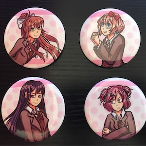 Doki Doki Literature Club Members - Singular Button (One Button) (DDLC)