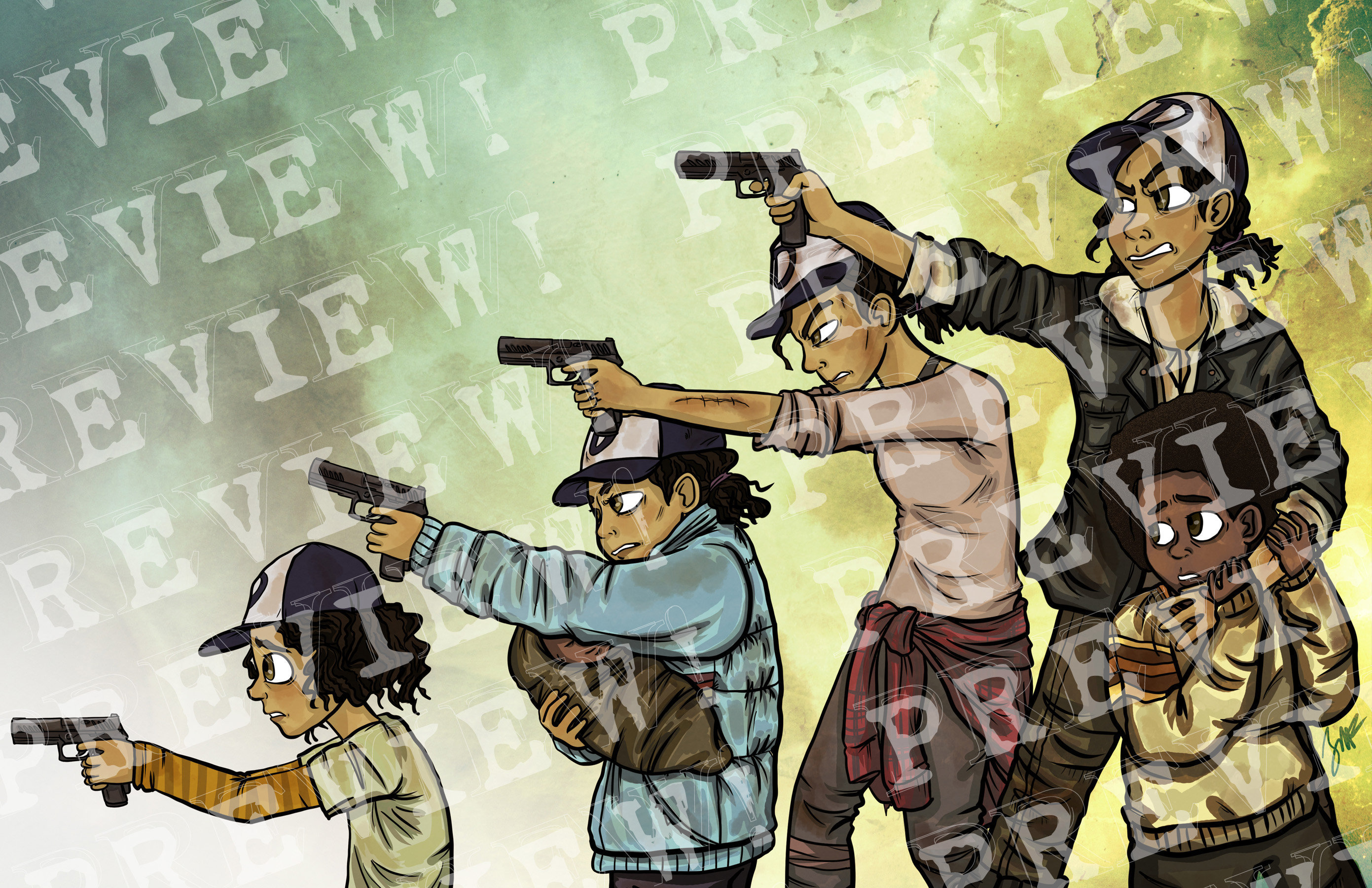 Clementine Through The Seasons Print Walking Dead Game Etsy