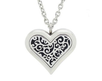 Heart Shape Locket Essential Oil Diffuser Stainless Steel