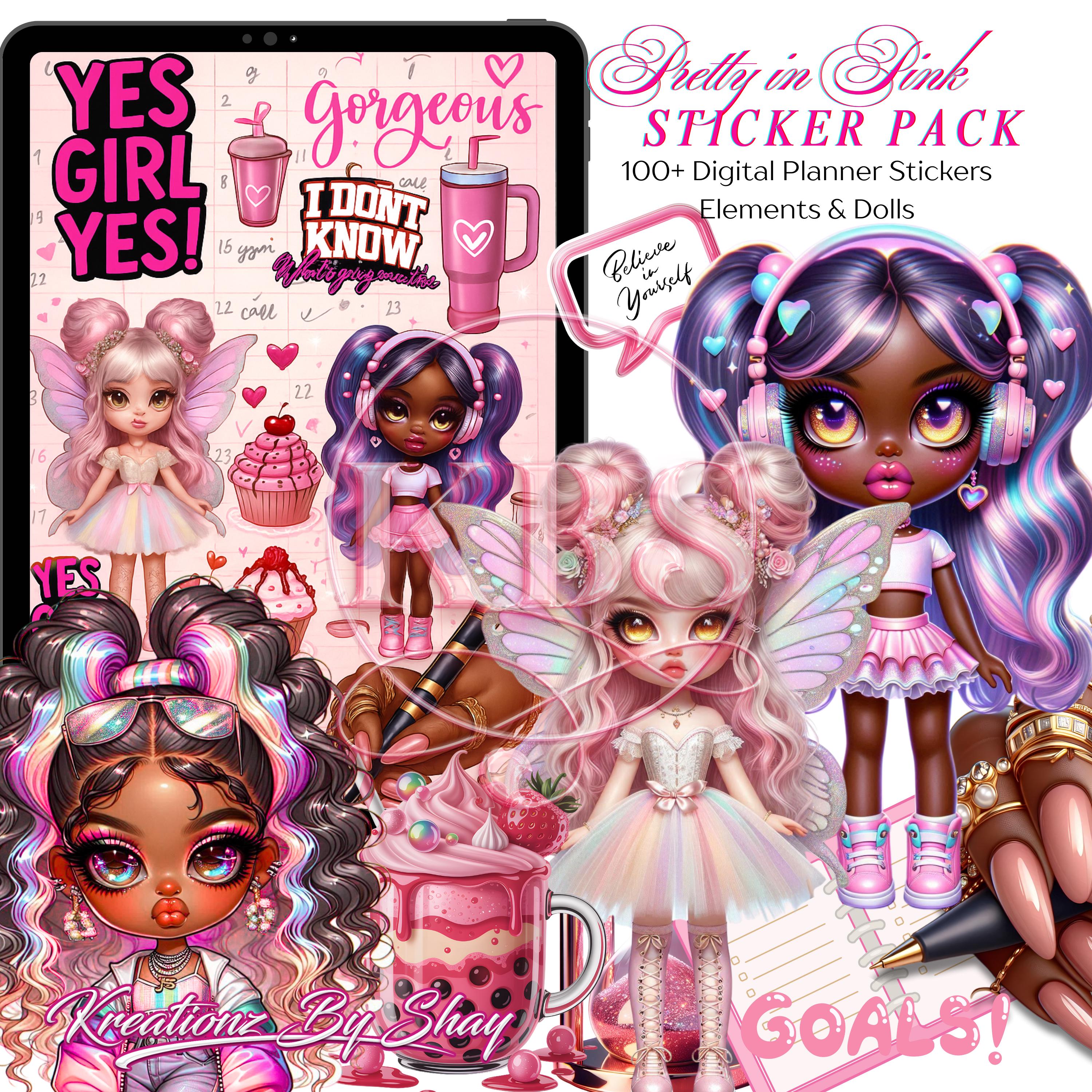 Pretty in Pink Sticker Pack - Etsy