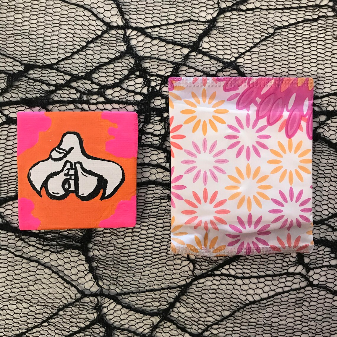 Orange and Pink Itty Bitty Clitty | Etsy