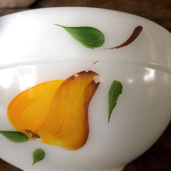 Vintage Fire King Gay Fad Nesting Bowl Set, Milk Glass