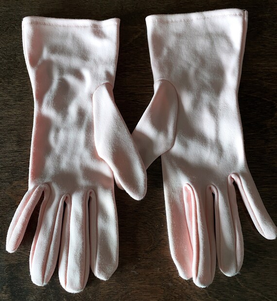 Vintage pink gloves, ladies gloves, vintage acces… - image 3