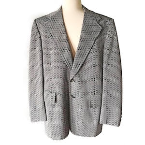 Vintage men&#39;s polyester suit jacket, 1970&#39;s blazer, sports coat, vintage men&#39;s fashion, size 40