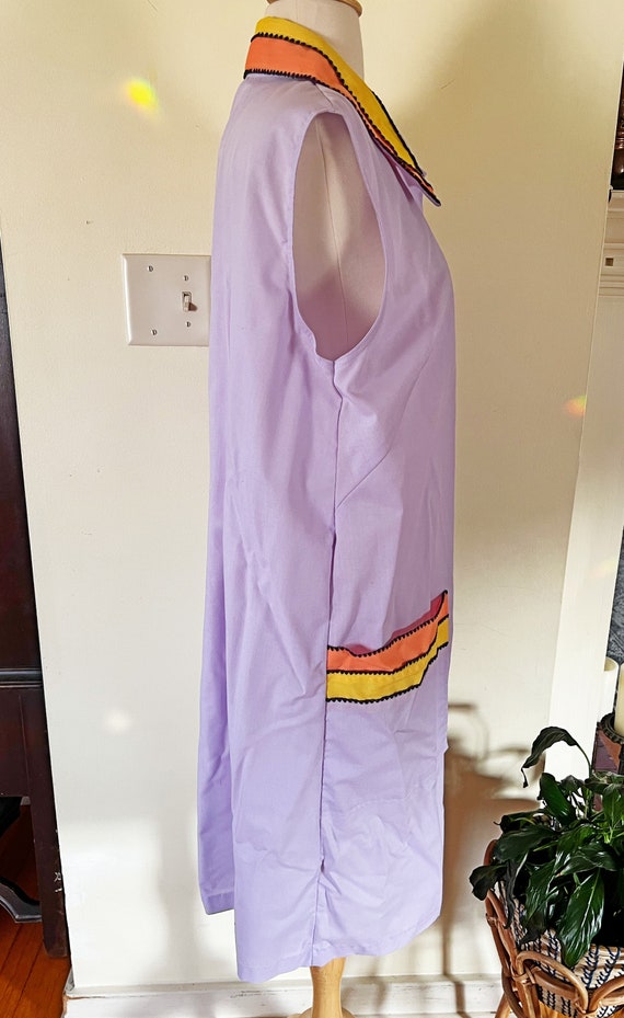 Vintage 1960s Lavender Housedress: Butterfly Coll… - image 2