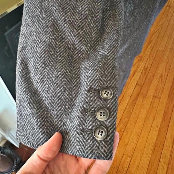 Vintage Pendleton Wool Suit, Gray Herringbone Jac… - image 7
