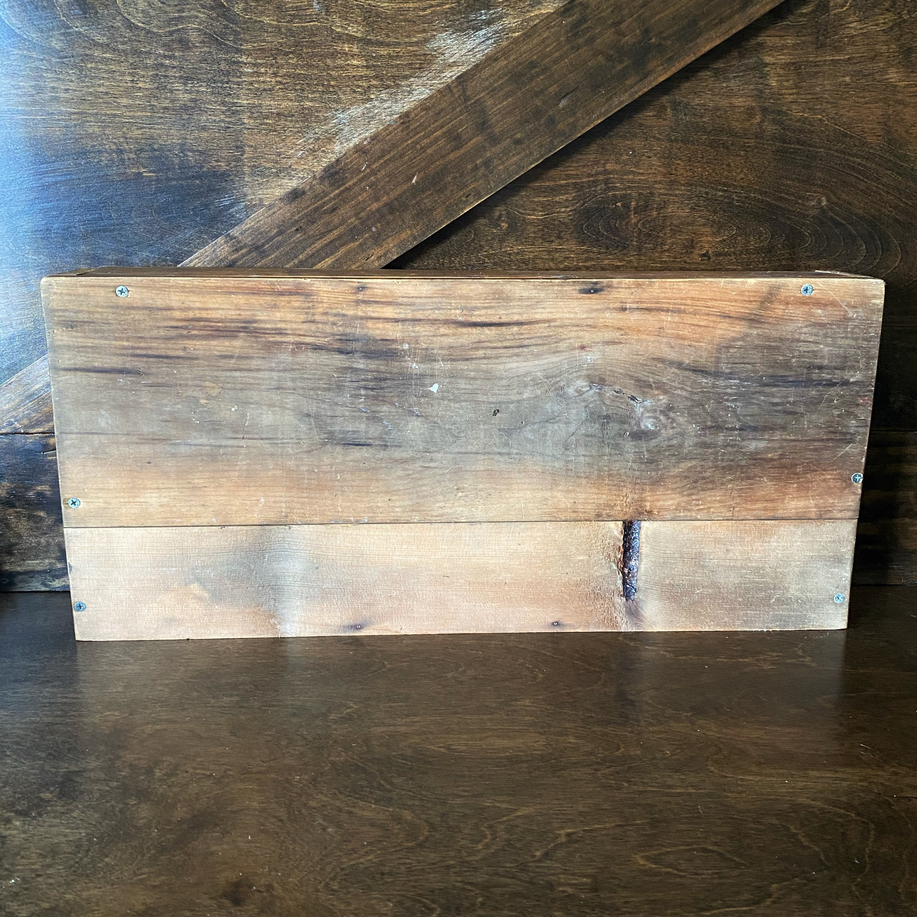 Caja de madera vintage caja grande separada estante de | Etsy