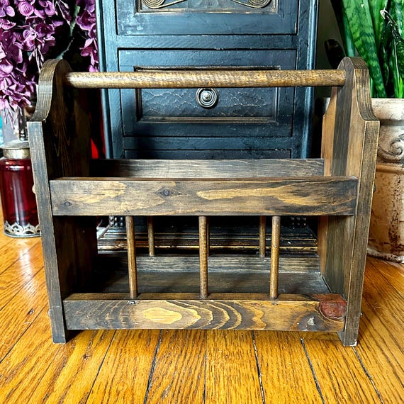 木製ラック・ウッドラック vintage magazine rack mid-century Vintage Wood Magazine Rack: Mid-century Home Decor - Etsy