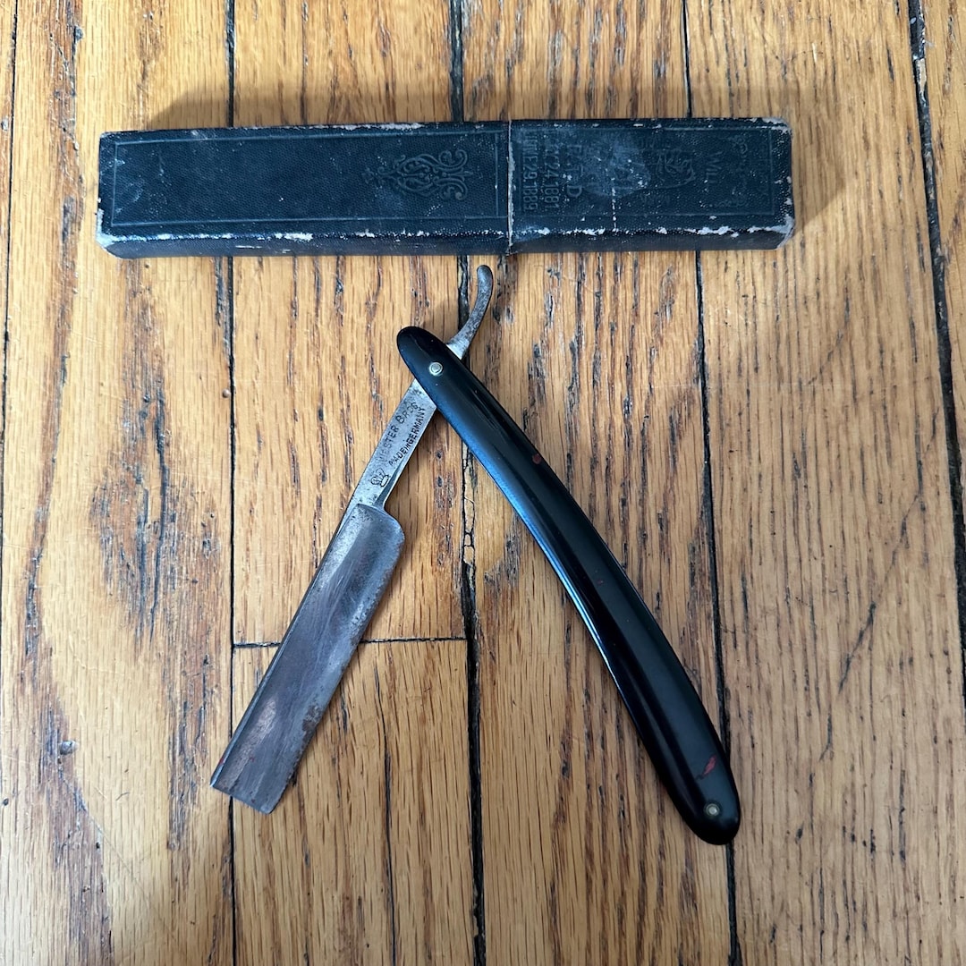 First Century Razor Antique W. & S. Butcher Straight Razor | 1800s Sheffield Barber Tool ...