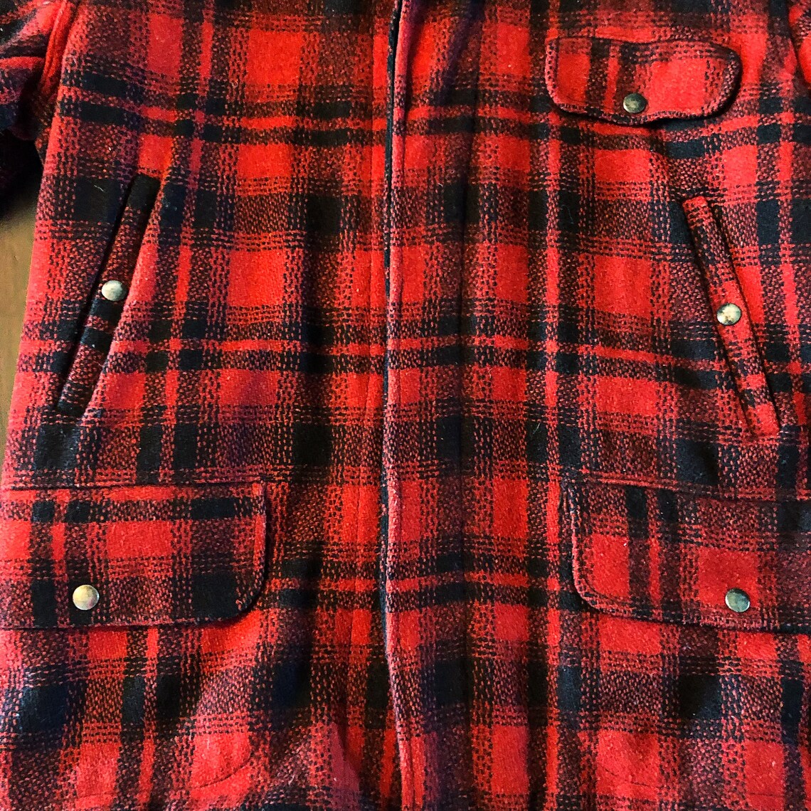 Vintage Hunting Jacket by Drybak 1950's Red/black Plaid Etsy
