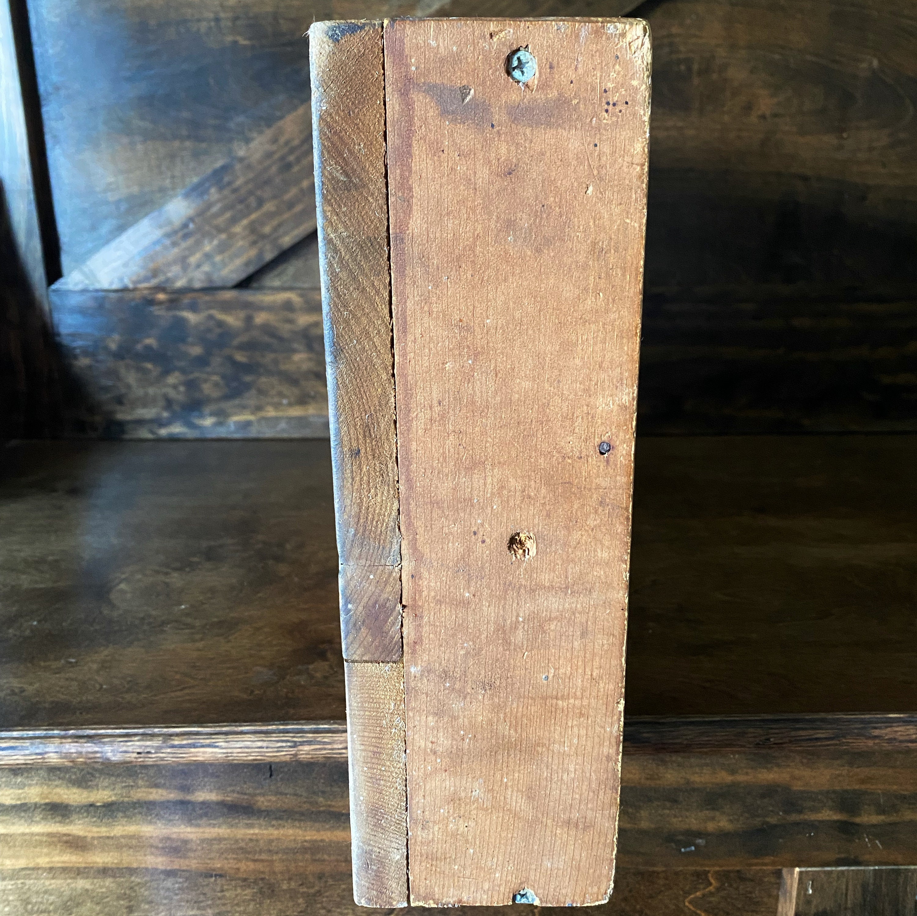 Caja de madera vintage caja grande separada estante de | Etsy