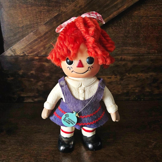Vintage Raggedy Ann and Andy Vinyl Doll Banks - 1970s Royalty