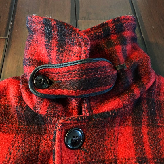 Vintage hunting jacket by Drybak, 1950's red/blac… - image 4