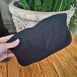 Vintage 1940s Navy Cord Clutch Bag: Evening Purse