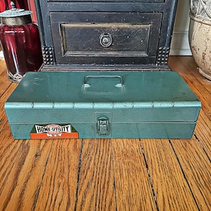 Vintage Green Metal Toolbox: Black and Decker, USA Made
